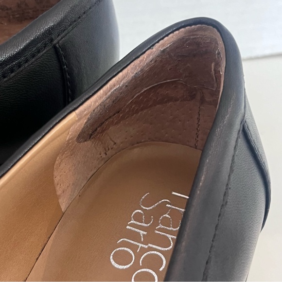 Franco Sarto Carolynn Platform Lug black leather tassel loafers size 8.5 M - Picture 12 of 12